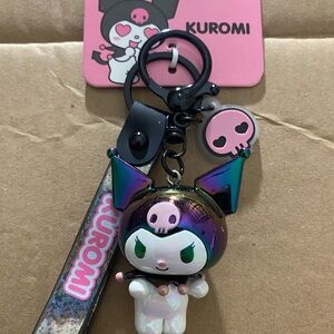 Kuromi Keychain with Multicolor Accents